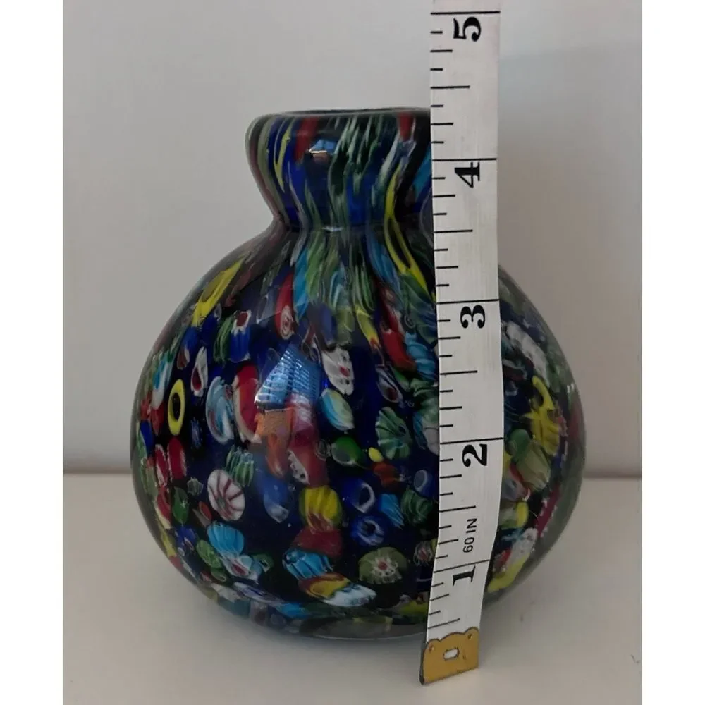 Rare VTG MURANO ART Glass Millefiori Mini Vase